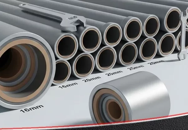 ضخامت بهینه لوله پنج لایه برای تاسیسات ساختمانی