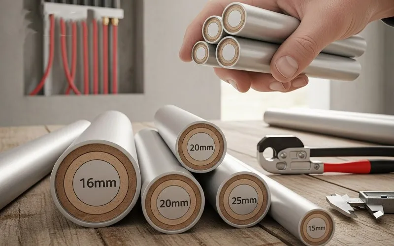 تصویر برش خورده از لوله پنج لایه با ضخامت استاندارد