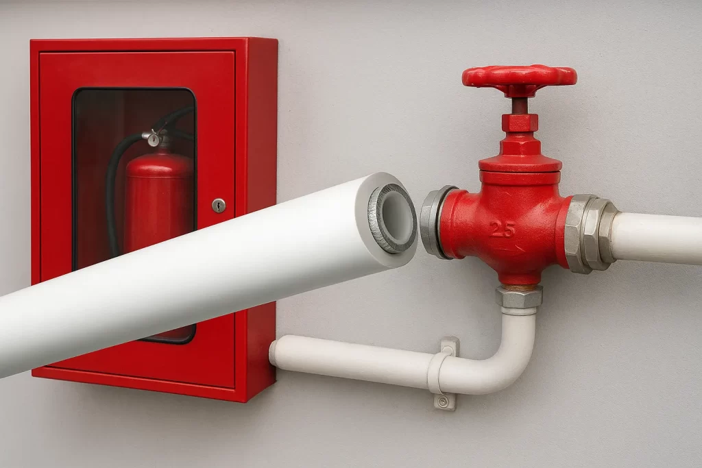 اجرای لوله‌کشی پنج لایه در ساختمان