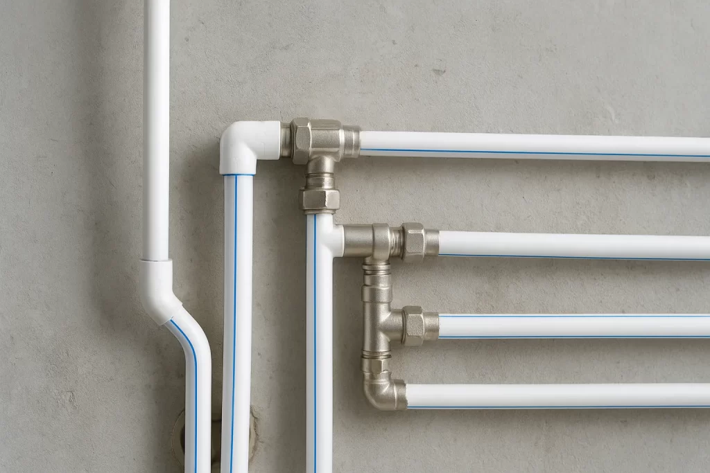 اجرای لوله‌کشی تهویه صنعتی با لوله پنج لایه