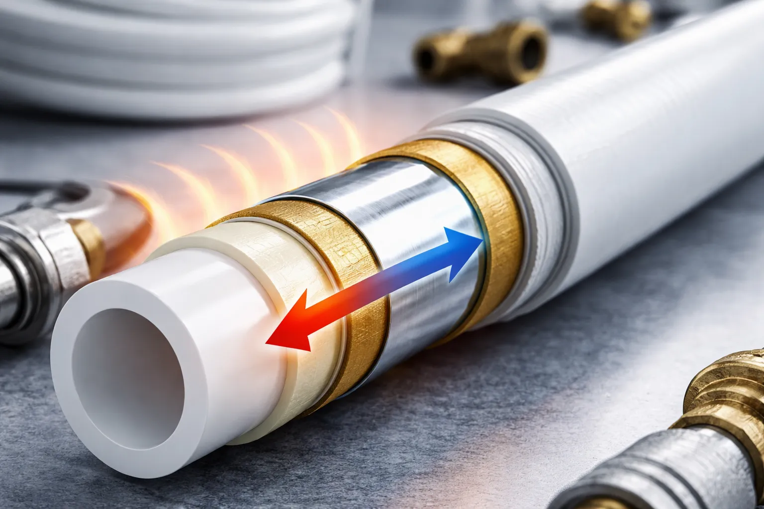 بررسی لایه آلومینیوم در لوله پنج لایه و نقش آن در کاهش انبساط